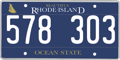 RI license plate 578303