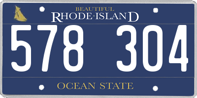 RI license plate 578304