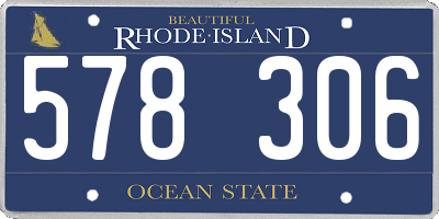 RI license plate 578306