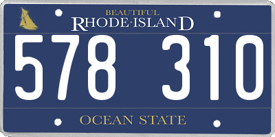 RI license plate 578310