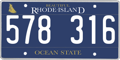 RI license plate 578316