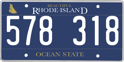 RI license plate 578318