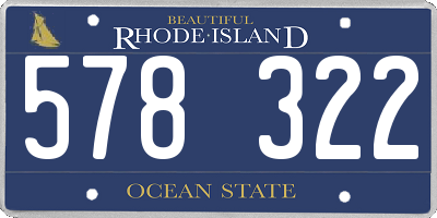 RI license plate 578322