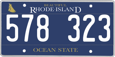 RI license plate 578323