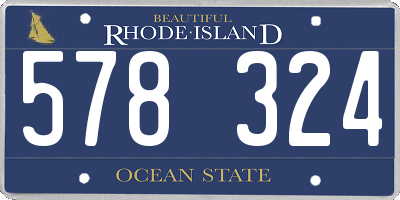 RI license plate 578324