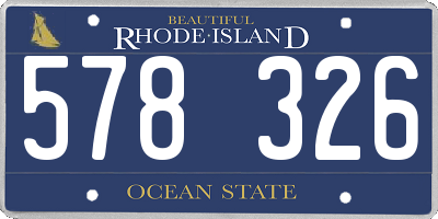 RI license plate 578326