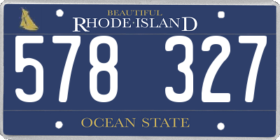 RI license plate 578327