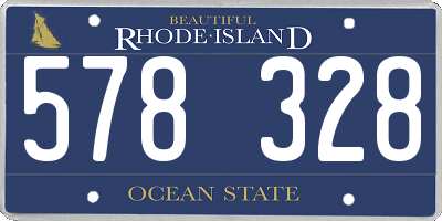 RI license plate 578328