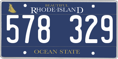 RI license plate 578329