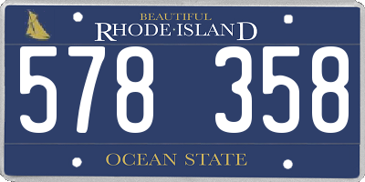 RI license plate 578358