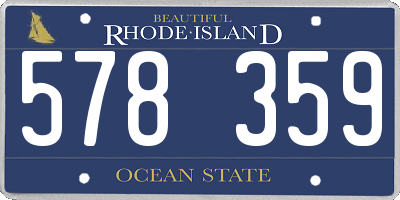 RI license plate 578359
