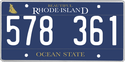 RI license plate 578361