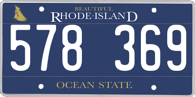 RI license plate 578369