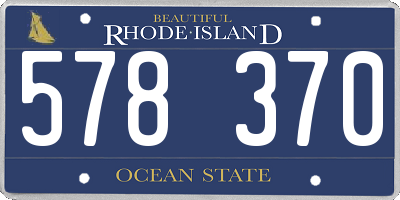 RI license plate 578370