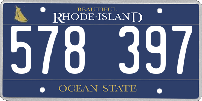 RI license plate 578397