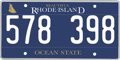 RI license plate 578398
