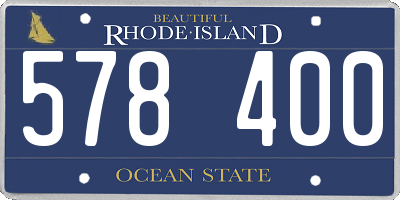 RI license plate 578400