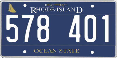 RI license plate 578401