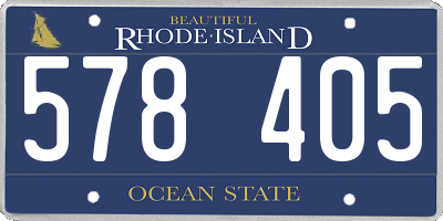RI license plate 578405
