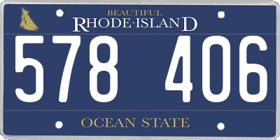 RI license plate 578406