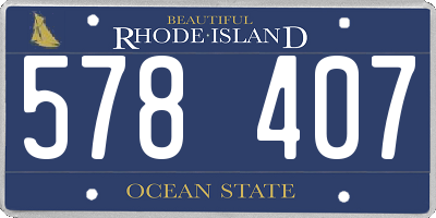 RI license plate 578407