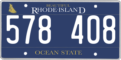 RI license plate 578408