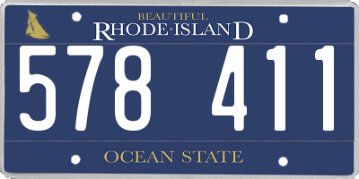 RI license plate 578411