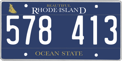 RI license plate 578413