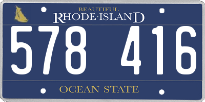 RI license plate 578416