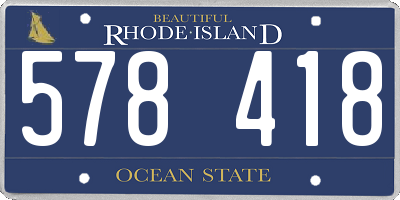 RI license plate 578418