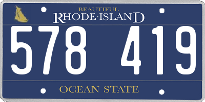 RI license plate 578419