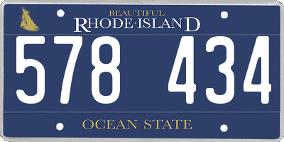 RI license plate 578434
