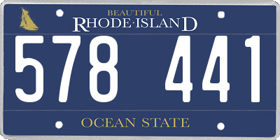 RI license plate 578441