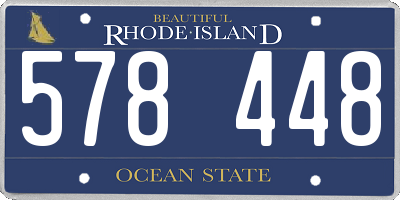 RI license plate 578448