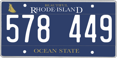 RI license plate 578449