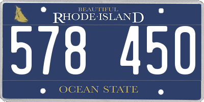 RI license plate 578450