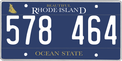 RI license plate 578464