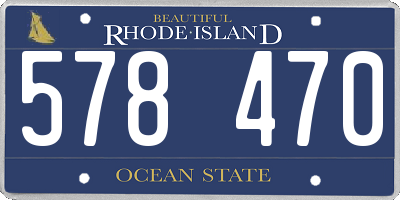 RI license plate 578470