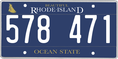 RI license plate 578471