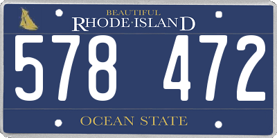 RI license plate 578472