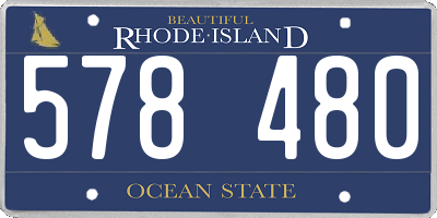 RI license plate 578480