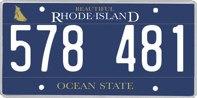 RI license plate 578481