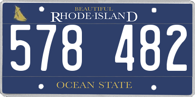 RI license plate 578482