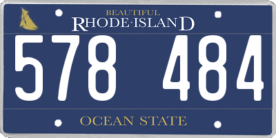 RI license plate 578484