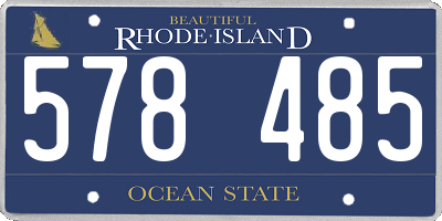 RI license plate 578485