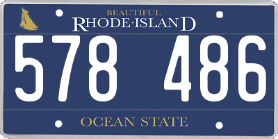 RI license plate 578486
