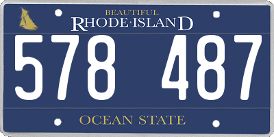 RI license plate 578487