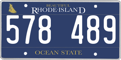 RI license plate 578489