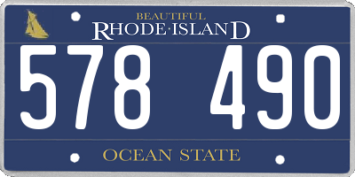 RI license plate 578490