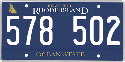 RI license plate 578502